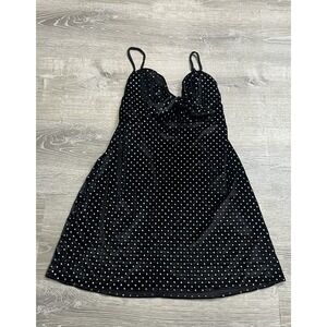 Show Me Your MuMu Constance Studded Velvet Mini Dress Black Size Small